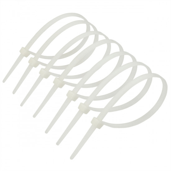 Хомут пластиковий (стяжка) Polax нейлонова 4 х 370мм, білий 100 шт. (37-103)