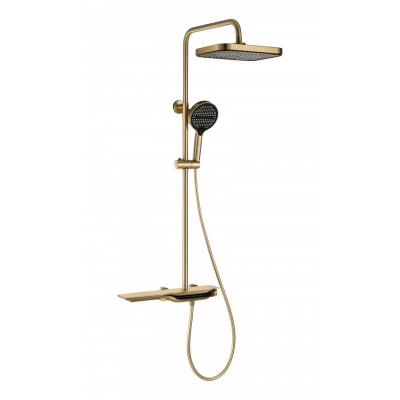 Душова колона з термостатичним змішувачем Mixxus Premium SPACE-009-J Brushed gold, 3 режими (MI6541