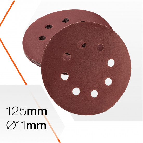 Шліфувальний круг Polax на липучці самозачіпній 125 мм, К600, з отворами (54-224)