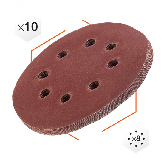 Шліфувальний круг Polax на липучці самозачіпній 125 мм, К600, з отворами (54-224)