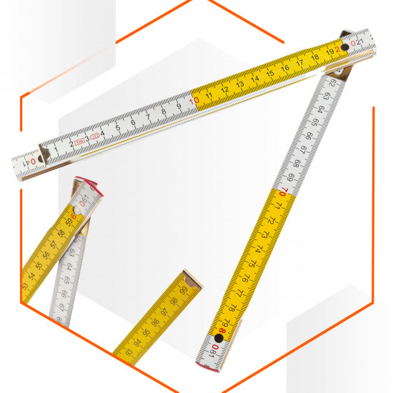 Лінійка дерев\'яна складна Polax 1 м 24.5х9.2х8.2 см (38-071)