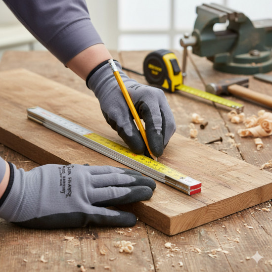 Лінійка дерев\'яна складна Polax 1 м 24.5х9.2х8.2 см (38-071)