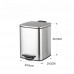 Відро для сміття з плавним закриттям квадратне Zerix Kubix-TC0106 SS Color 6л колір нержавійка (ZX5