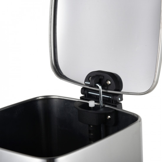 Відро для сміття з плавним закриттям квадратне Zerix Kubix-TC0106 SS Color 6л колір нержавійка (ZX5