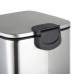 Відро для сміття з плавним закриттям квадратне Zerix Kubix-TC0106 SS Color 6л колір нержавійка (ZX5