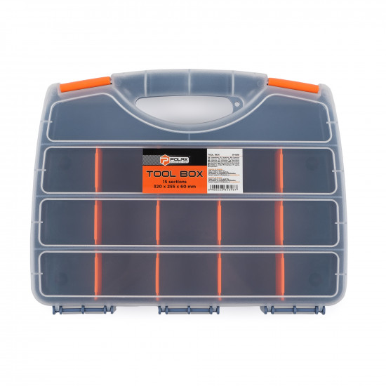 Органайзер пластиковий господарський для зберігання 15 секцій 320х255х60 мм, Polax (01-009)