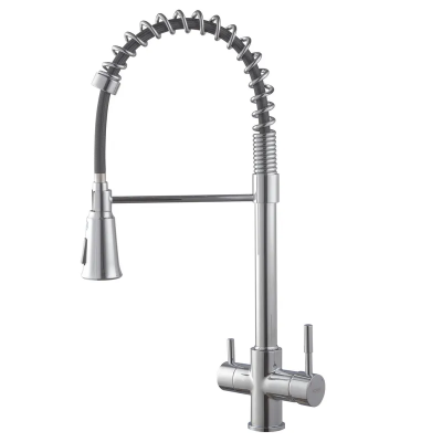 Змішувач для кухні Koer KB-72025-01 з виходом для питної води (вилив - пружина) (KR5014)