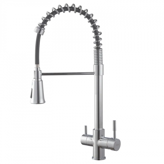 Змішувач для кухні Koer KB-72025-01 з виходом для питної води (вилив - пружина) (KR5014)