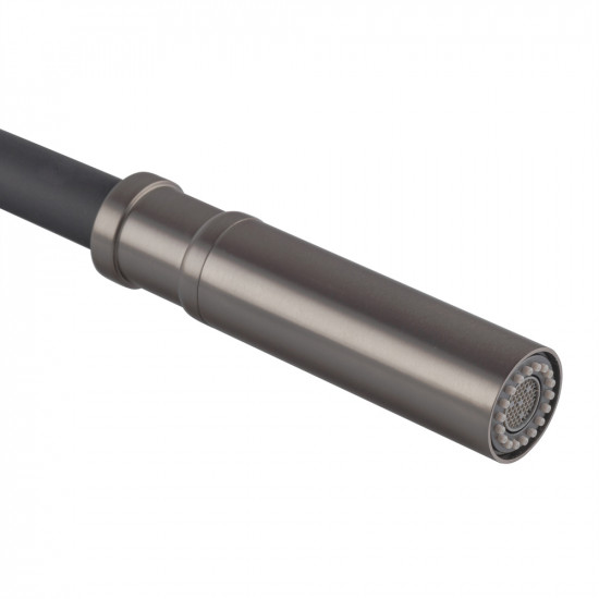 Змішувач для кухні Koer KI-70026-07 з чорним силіконовим виливом (KR5211)