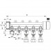 Коллектор распределительный 5-way с фитингом (40x20) PPR KOER K0193.PRO (KP2558)
