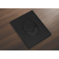 Панель смыва пластиковая Koer KT-0606-05 157x198x3mm, кнопка закругленная (KR5343)