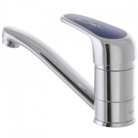 Смеситель для раковины Haiba Magic 004 с синей ручкой (вылив 15 см) (HB0666)