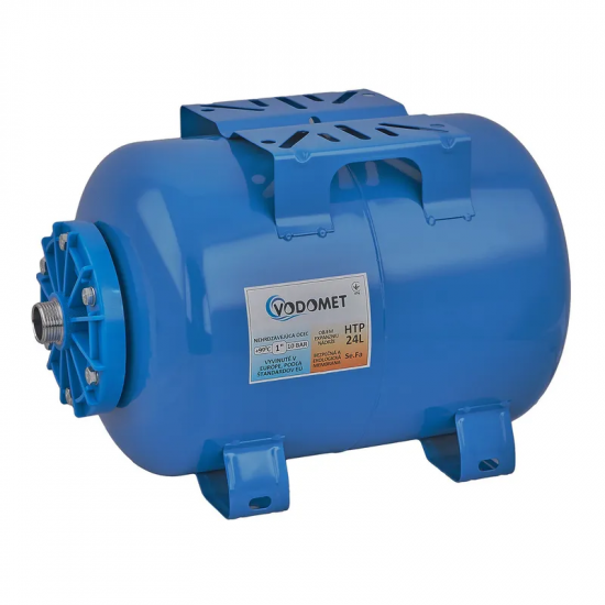 Гідроакумулятор горизонтальний Vodomet HTP-24L корпус-сталь, мембрана Se.Fa, фланець-сополімер (VO4