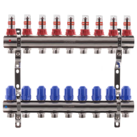 Коллекторный блок с расходомерами Koer KR.1110-09 1"x9 ways (KR2646)