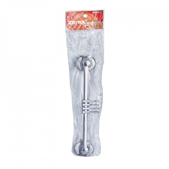 Вішалка для рушників у ванну з 4-ма рухомими гачками Zerix AFB-0115-4 (ZX5052)