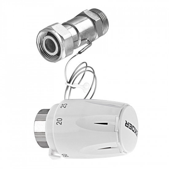 Термоголовка Koer KR.1337 - M30x1.5 с проточным сенсором (KR5219)