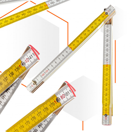 Лінійка дерев\'яна складна Polax 2 м (38-072)