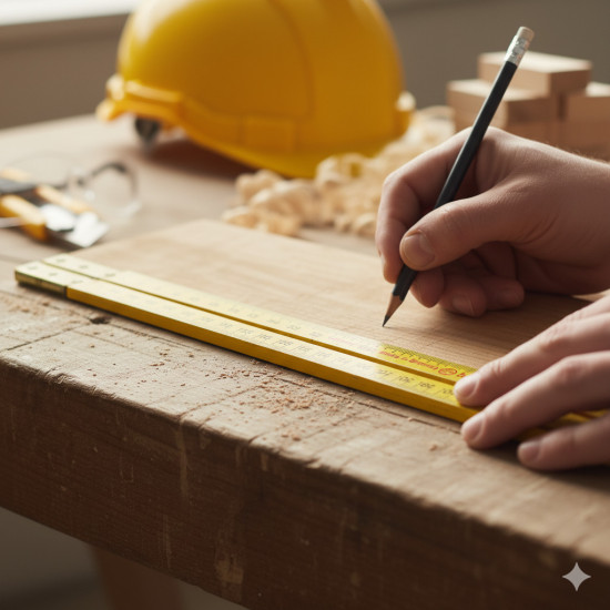 Лінійка дерев\'яна складна Polax 2 м (38-072)