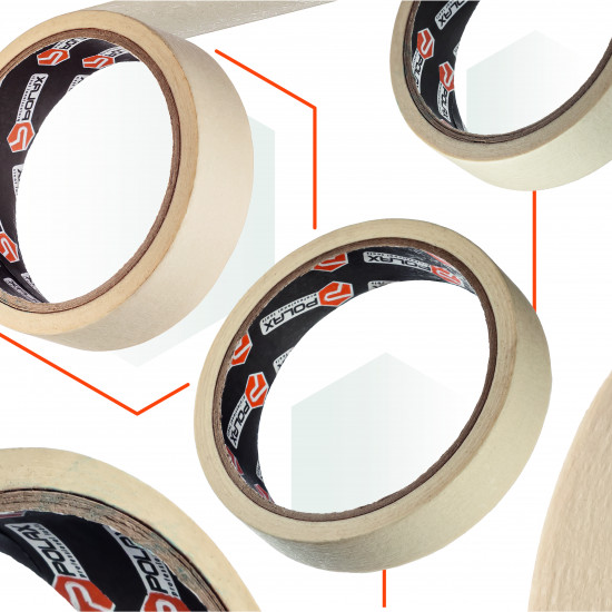 Малярна клейка стрічка Polax Profi 25 мм х 20 м (101-019)