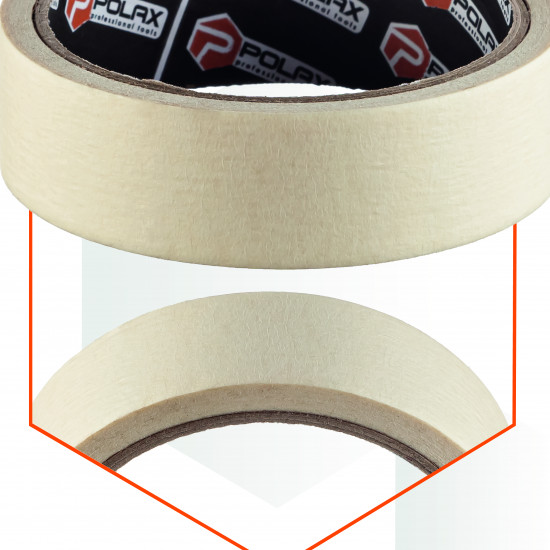 Малярна клейка стрічка Polax Profi 25 мм х 20 м (101-019)