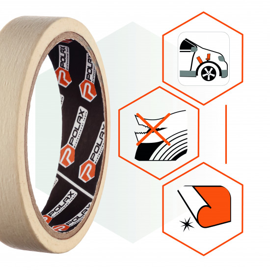 Малярна клейка стрічка Polax Profi 25 мм х 20 м (101-019)