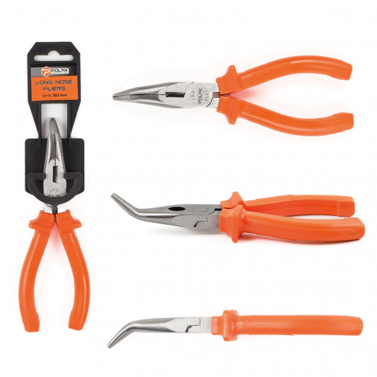 Довгогубці Polax вигнуті CR-V 160 мм (35-025)
