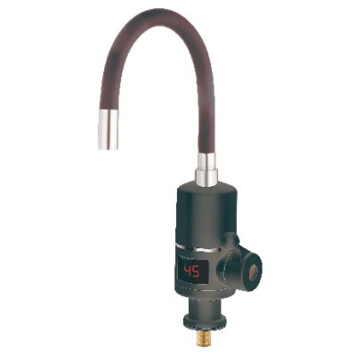 Проточний водонагрівач Zerix ELW06-EF Black (з індик. темп.) з силіконовим виливом (ZX5033)