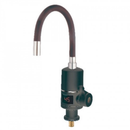 Проточний водонагрівач Zerix ELW06-EF Black (з індик. темп.) з силіконовим виливом (ZX5033)