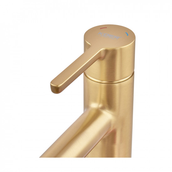 Змішувач для умивальника високий Koer KB-11029-12 Колір матове золото (KR5502)