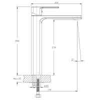 Змішувач для умивальника Haiba Kubus 001 високий (HB0839)
