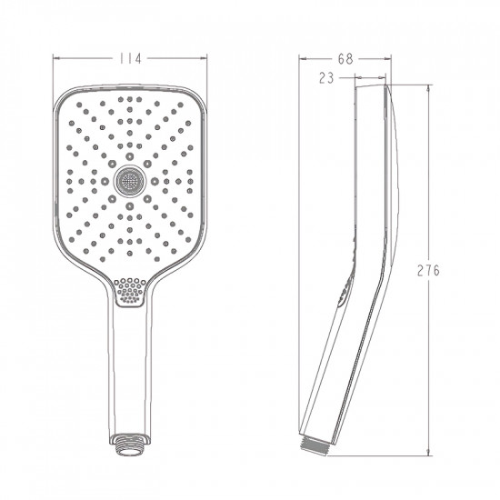Лійка для душу Koer KP-0412-01 3 функції (Колір хром) (KR5416)