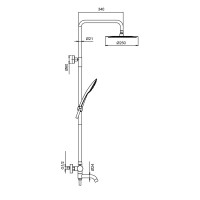 Душевая колонна с термостатическим смесителем Koer KI-57018-02 3 функции, из нерж. стали SUS304 (Цвет не