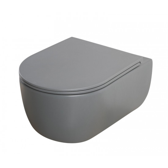 Унітаз підвісний Mixxus Premium TOPPER-0303-R GRAY 495x370x350mm система змиву RIMLESS (MP6657)