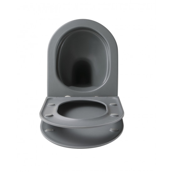 Унітаз підвісний Mixxus Premium TOPPER-0303-R GRAY 495x370x350mm система змиву RIMLESS (MP6657)