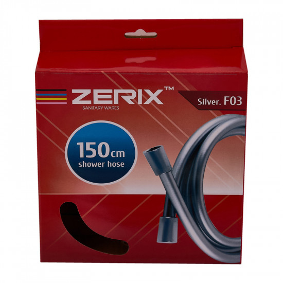 Шланг Zerix Silver.F03 - 150см Упаковка коробка  (ZX5561)