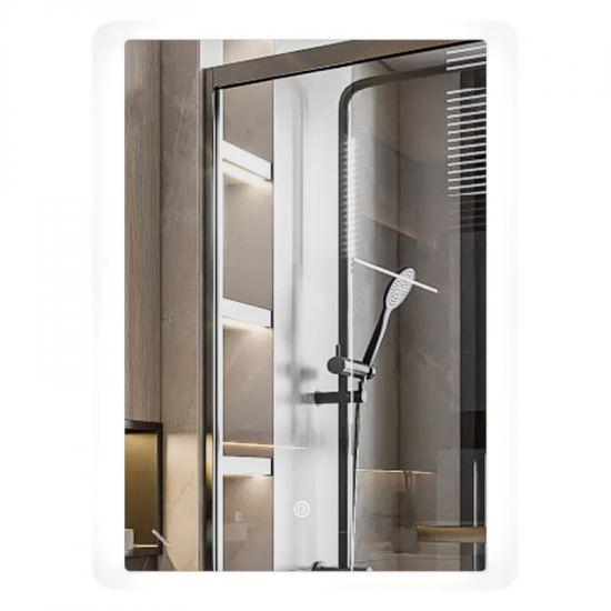 Зеркало Mixxus Premium OLIVARY MR19-80x60-REVERSE (LED Touch, Anti-fog, диммер (3-6,5kK)) (MP6628)