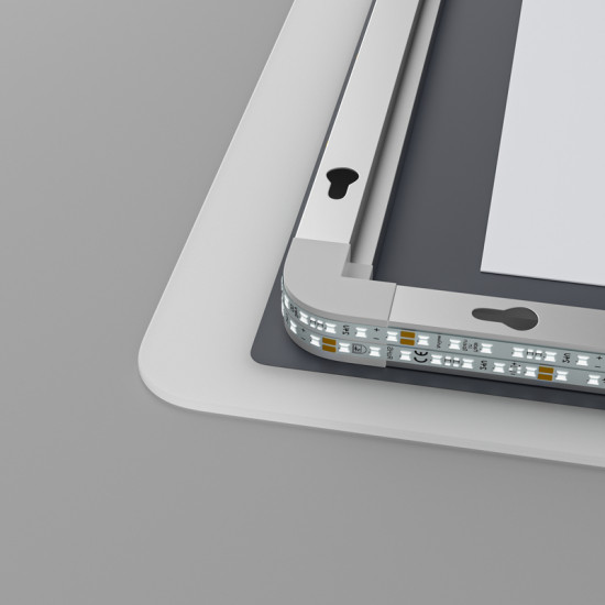 Зеркало Mixxus Premium OLIVARY MR19-80x60-REVERSE (LED Touch, Anti-fog, диммер (3-6,5kK)) (MP6628)