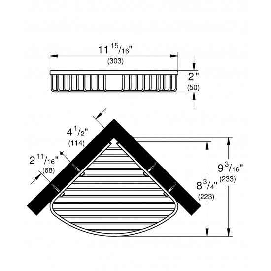 Полиця у ванну кутова Grohe Bau Cosmopolitan Neutral (40663001)