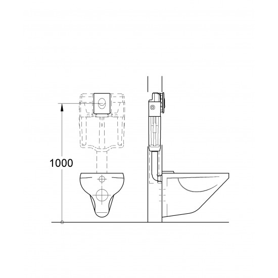 Панель змиву Grohe Skate Air для унітазу вертикальна (38505KF0)