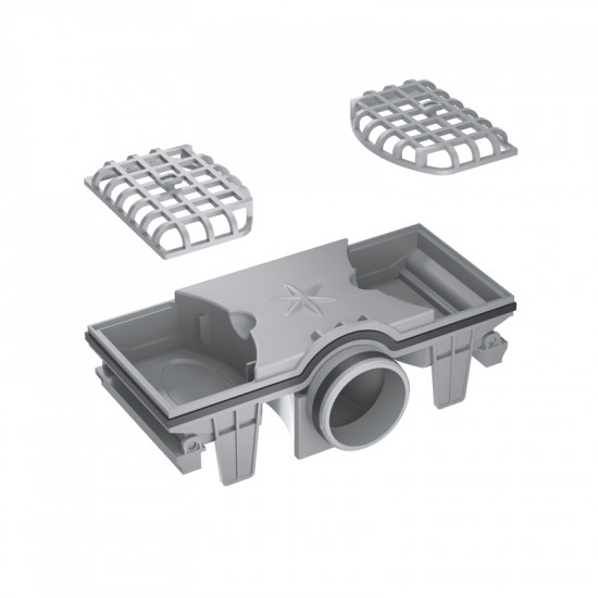 Затвор для душового трапу Koer FDS-05 комбінований "маятниковий" з нержавіючою основою (KR5839)