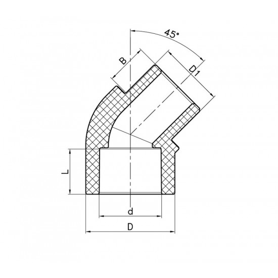 Кут Koer K0264.PRO 25 PPR 45 ВН (KP2908)