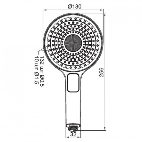 Лійка для душу Koer KP-0403-03 (3 функції) (KR4995)