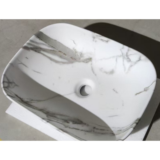 Раковина накладна MIXXUS PREMIUM DIVERSE-0114 MARBLE 455х325х135mm (MP6545)