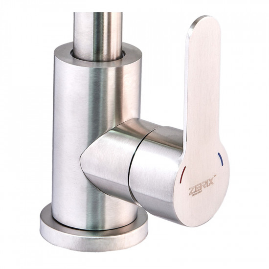 Змішувач для умивальника з нерж. сталі SUS304 Zerix DAX-001-C (ZX4971)