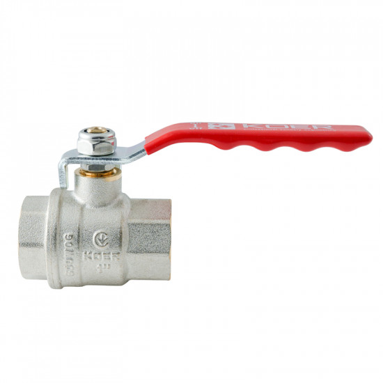 Кран кульовий ГГВ Koer Extreme KE.214-25 - 1" FF ручка "важіль" червона (KR5746)