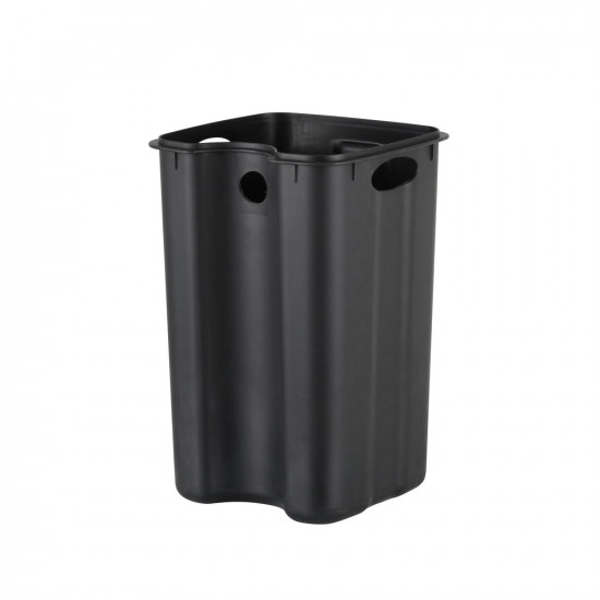 Відро для сміття з плавним закриттям квадратне Zerix Kubix-TC0108 Black 8 л колір чорний (ZX5892)