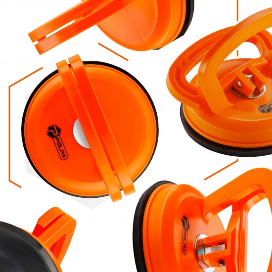 Тримач-присоска для скла та плитки Polax одинарна ⌀115мм, max 40кг (37-186)