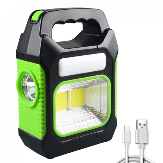 Ліхтар переносний JY-978B-LED+2COB, power bank, Li-Ion акумулятор, сонячна батарея, ЗУ microUSB, Box