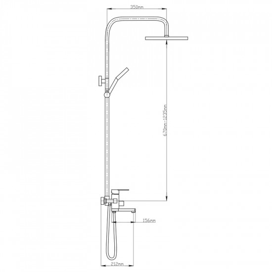 Душевая колонна с Mixer Mixxus Relax 009-J (MI8274)