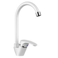 Смеситель для кухни Plamix Afina-011 White (без подведения) (PM0686)